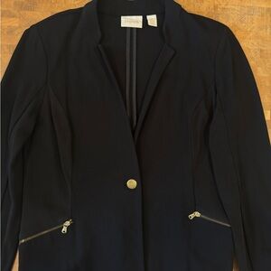 Chico’s Black Blazer Jacket with gold button